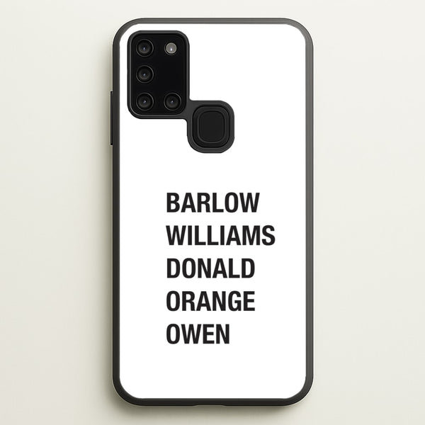 Take Band Members Names Galaxy A21s Case
