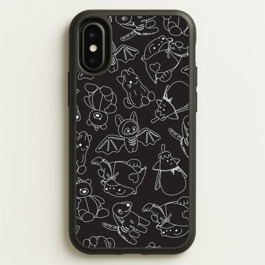 Halloween Plushies Pattern II - Halloween iPhone X / XS Case