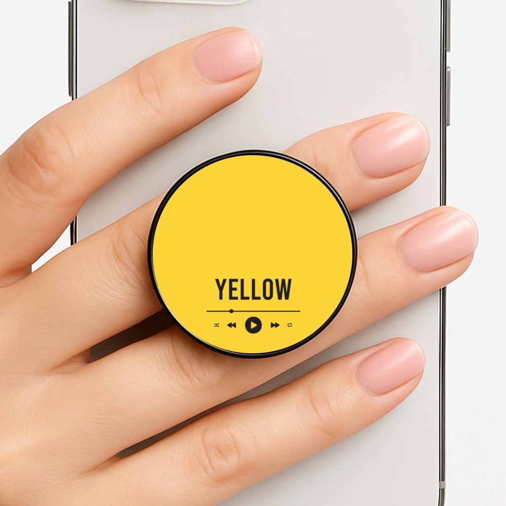 Yellow Music Player Phone Grip