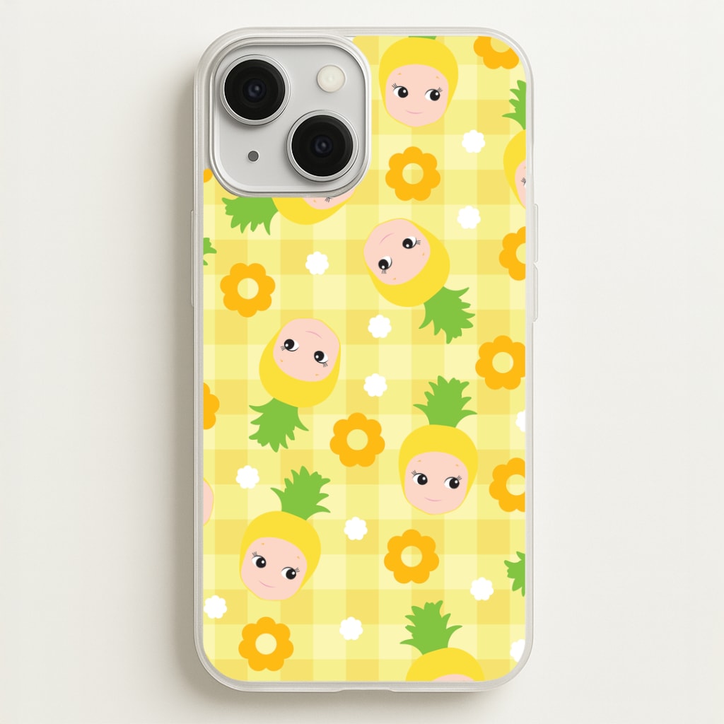 Pineapple Angel Pattern iPhone 13 Mini Case