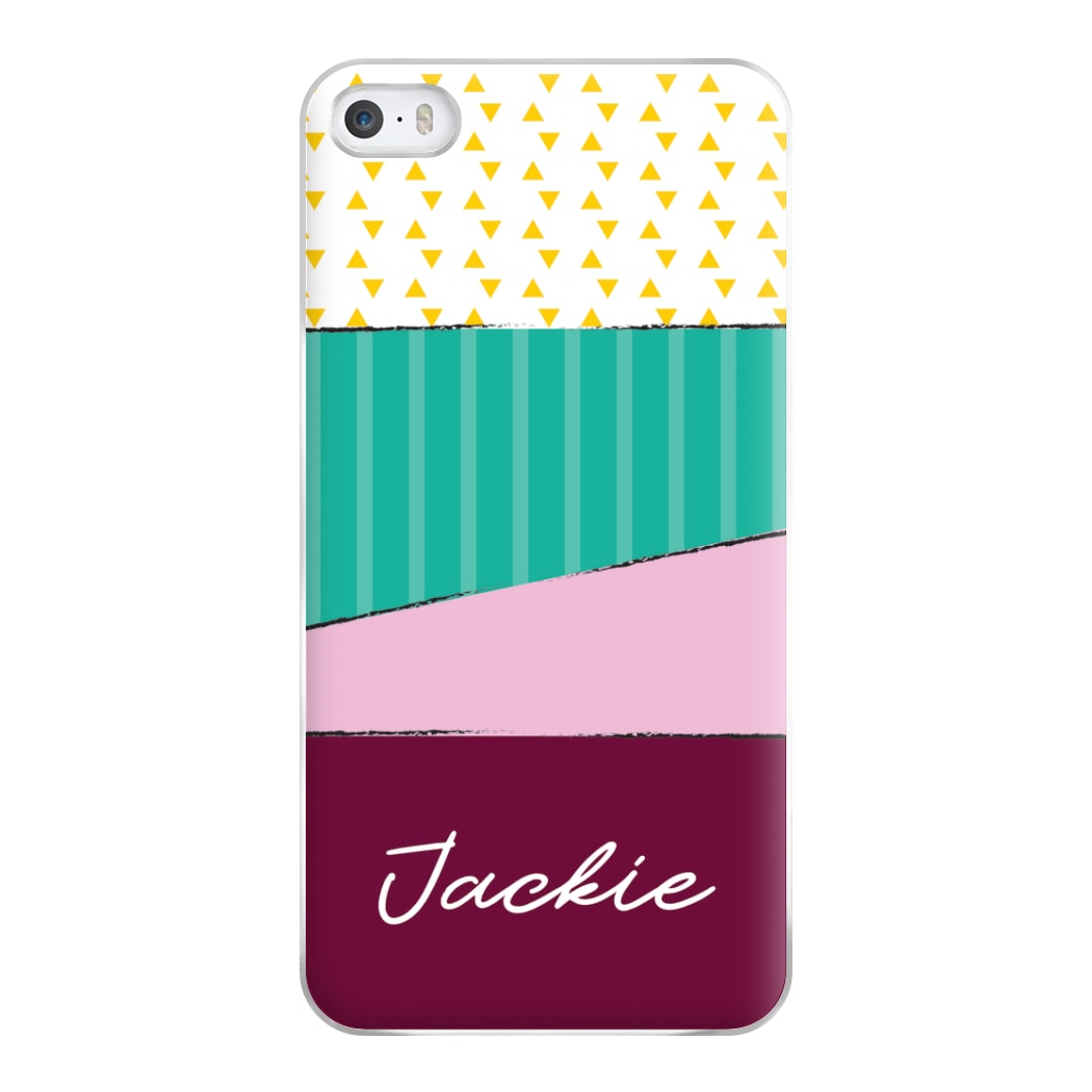 Geometric Patterns Personalised Name iPhone 5 / 5s / SE 2016 Case