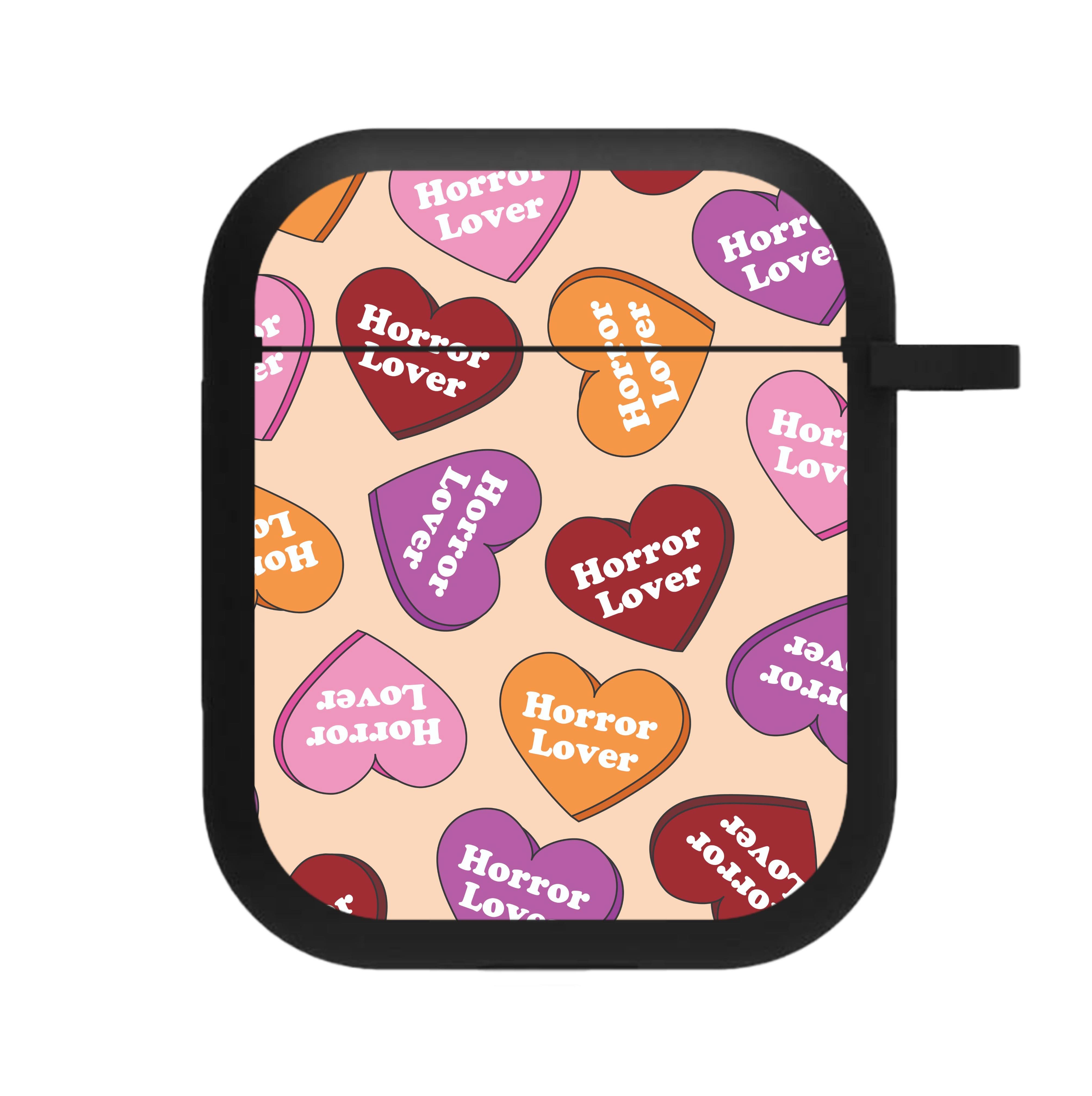 Horror Lover Hearts Pattern AirPods Case