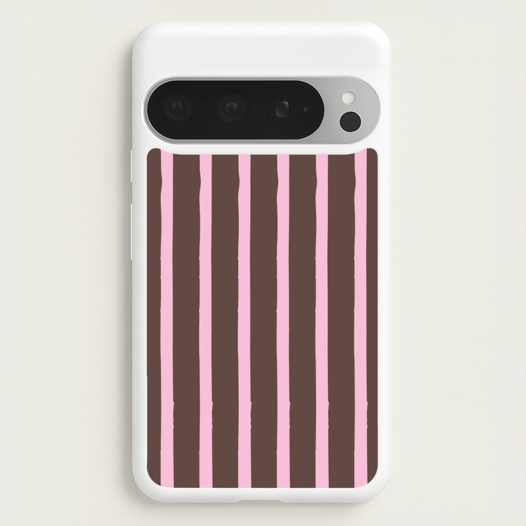 Chocolate & Strawberry Stripes Google Pixel 9 Pro XL Case