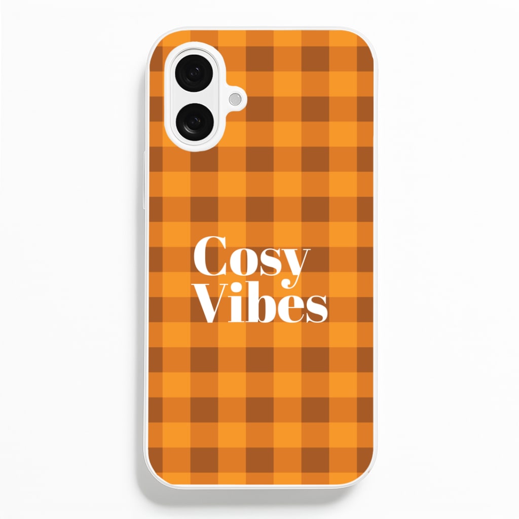 Checkered Cosy Vibes iPhone 16 Plus Case