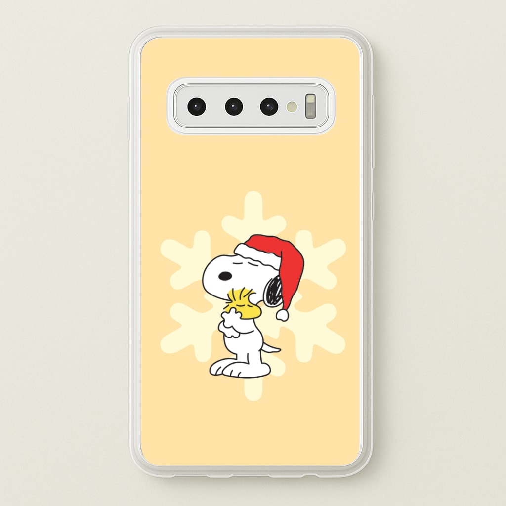 Christmas Cartoon Beagle And Bird Galaxy S10 Case