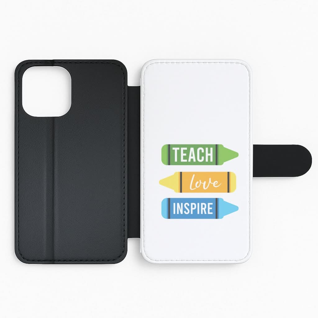 Teach, Love, Inspire Flip Phone Case