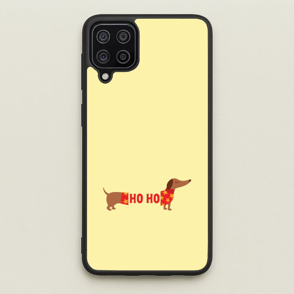 Christmas Jumper Ho Ho Dachshund Galaxy A12 Case