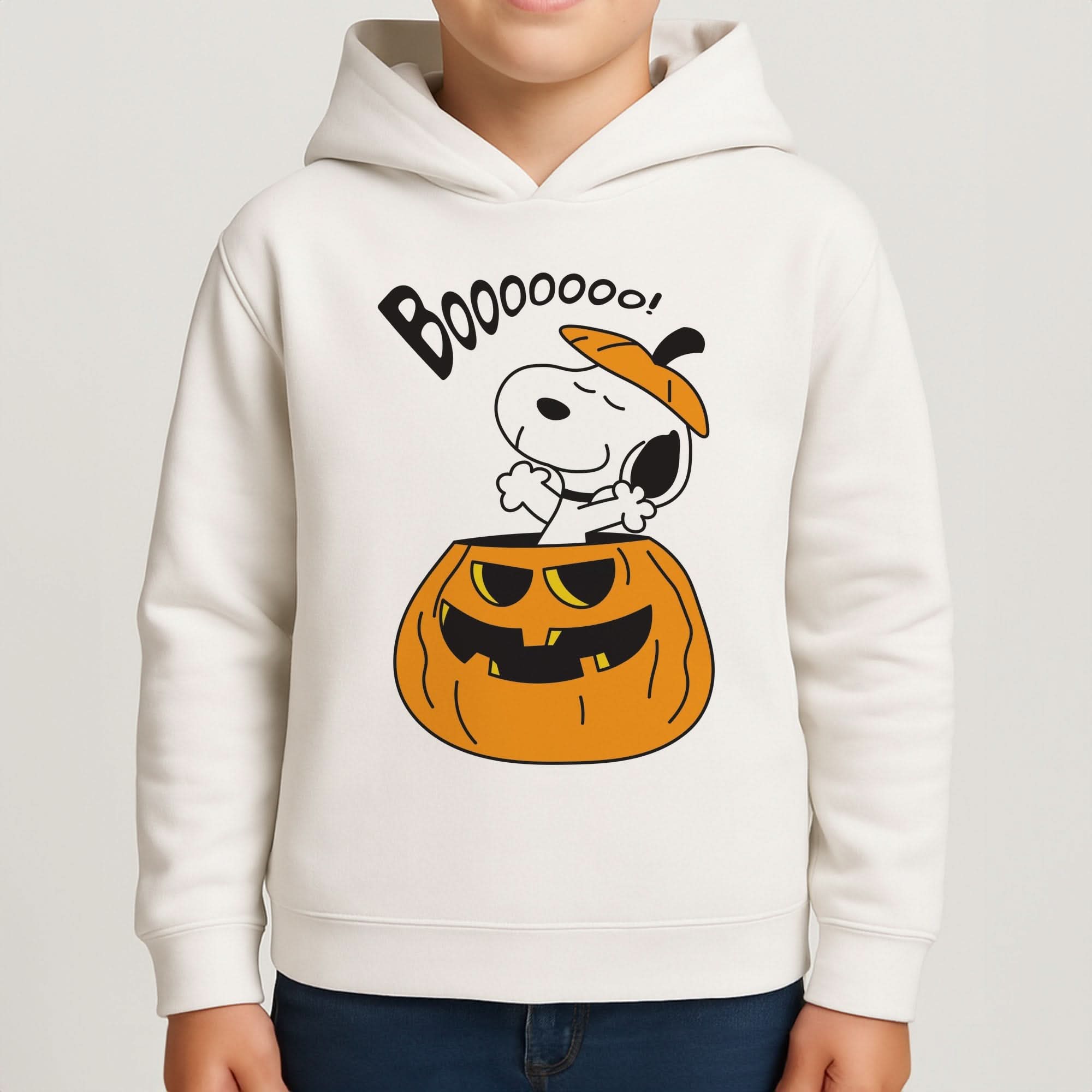 Cartoon Beagle Pumpkin Boys Hoodie