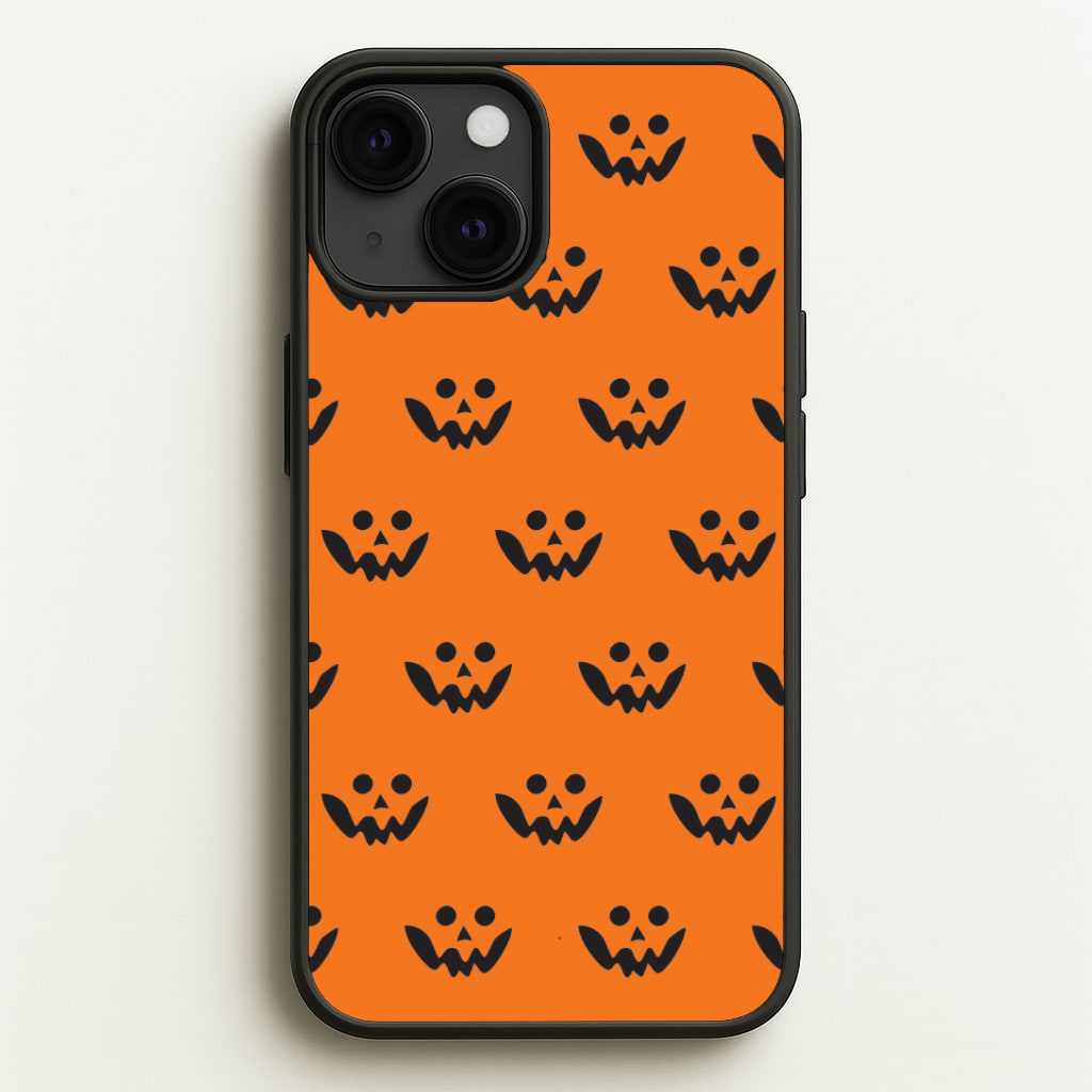Carved Pumpkin Face Pattern iPhone 13 Case