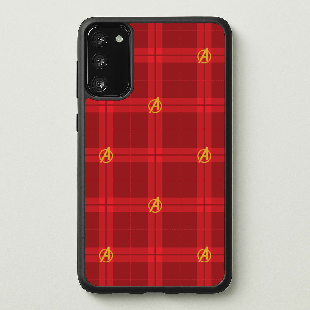 Superhero Team Red Tartan Pattern Galaxy A41 Case