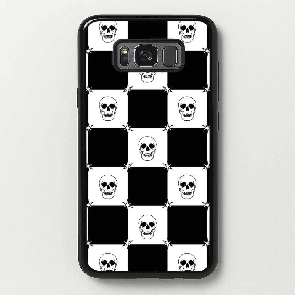 Checkered Skulls Pattern Galaxy S8 Plus Case
