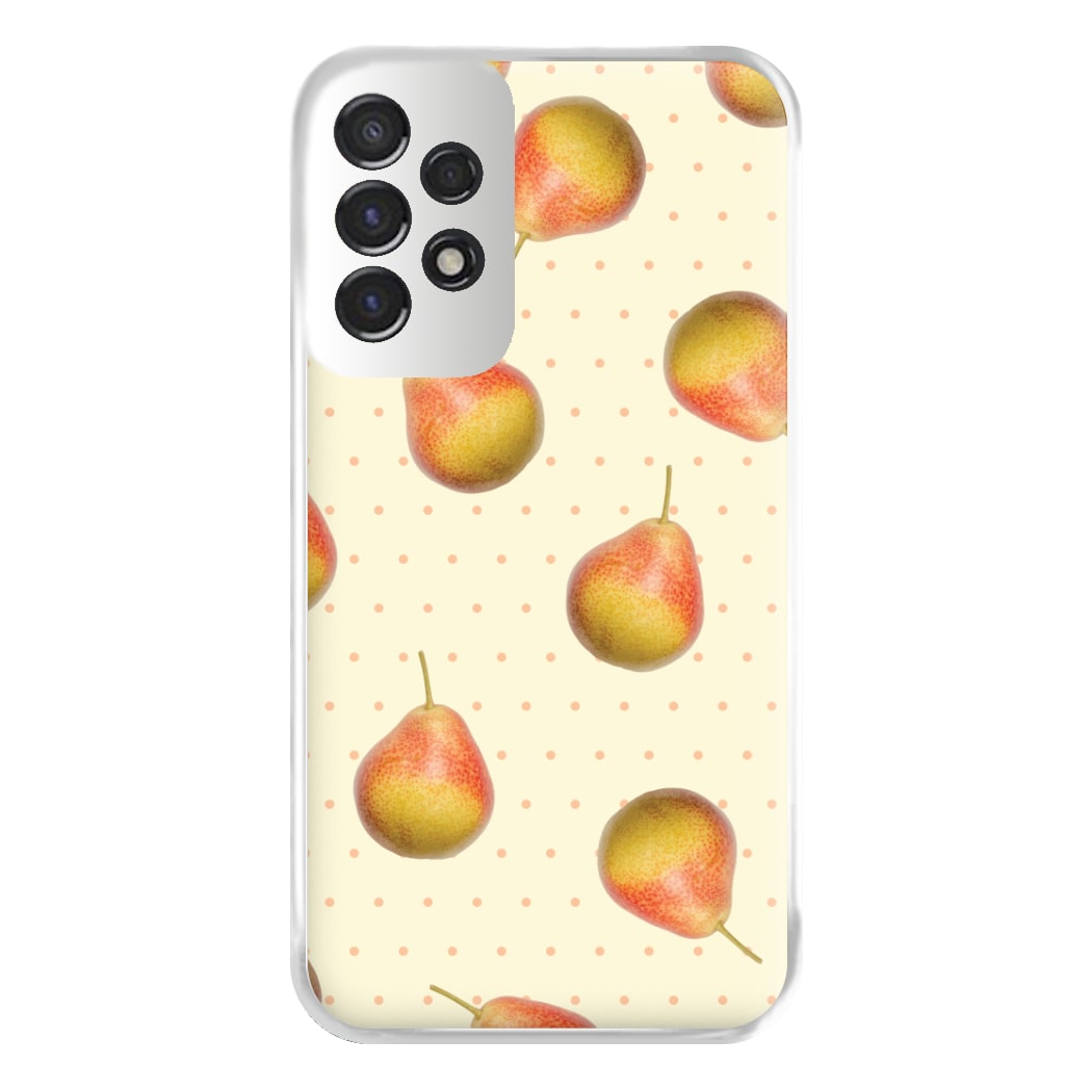 Pears And Polka Dots Pattern Galaxy A53 Case