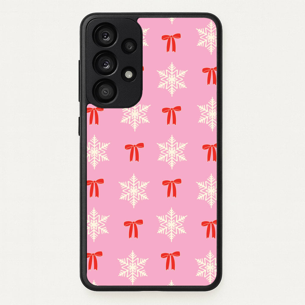 Coquette Bows And Snowflakes Pattern Galaxy A53 Case