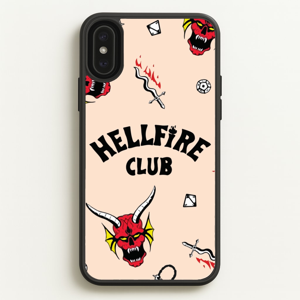 Hellfire Club Icons Collage Peach iPhone XS Max Case