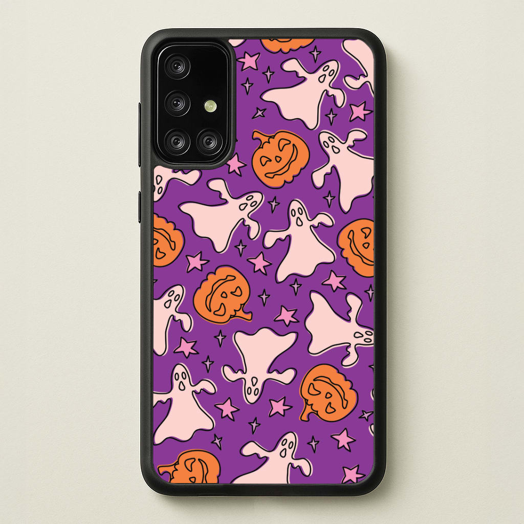 Abstract Halloween Pattern Galaxy A71 Case