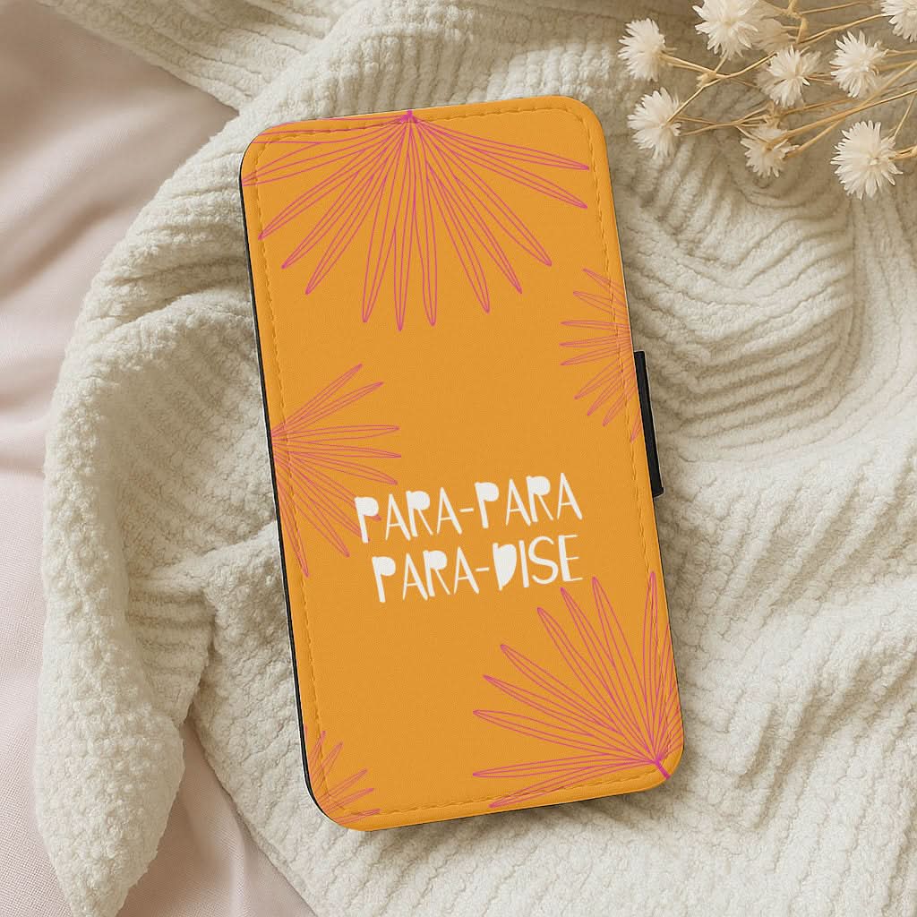 Paradise Lyrics Leather Phone Case