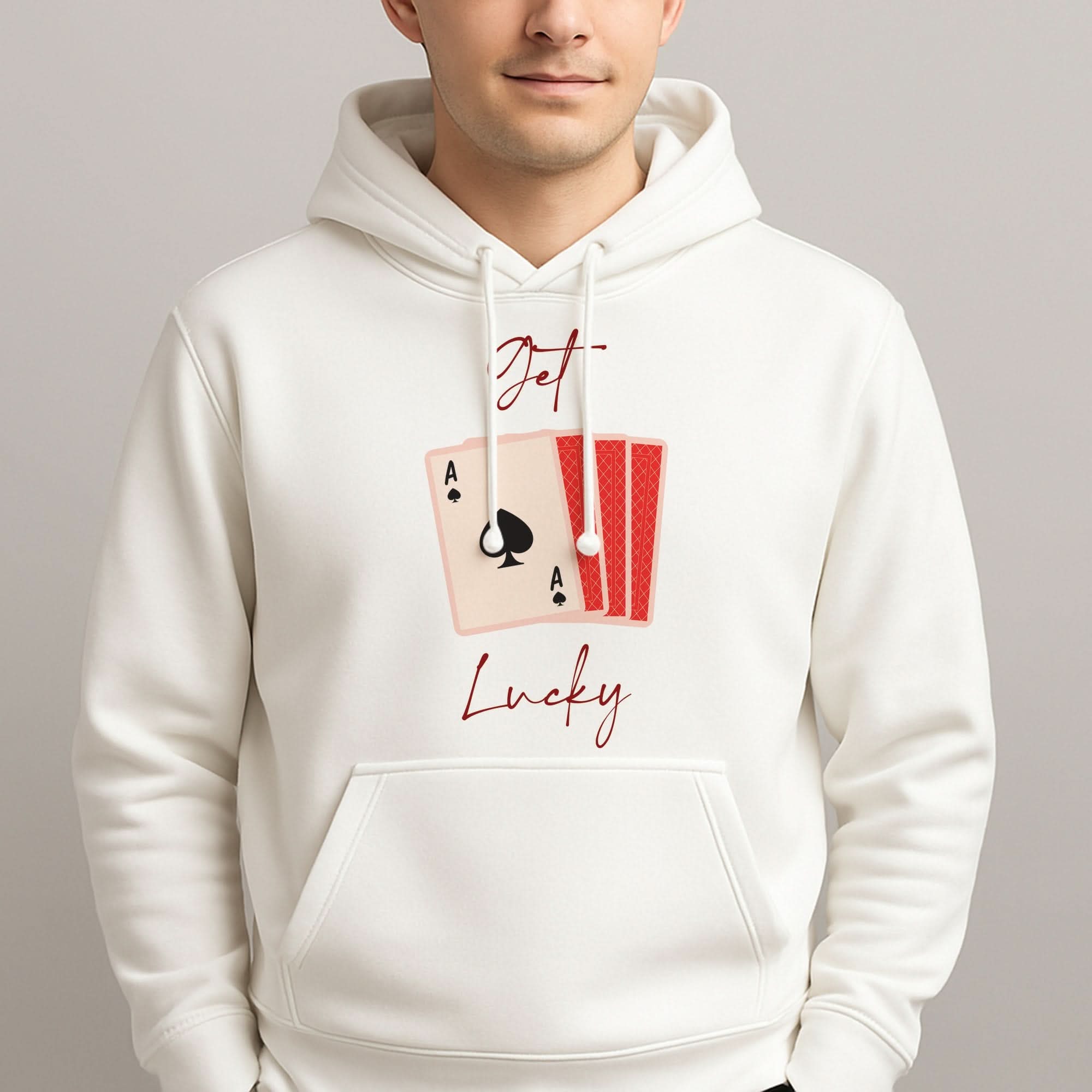 Get Lucky Set Of Cards Mens Hoodie