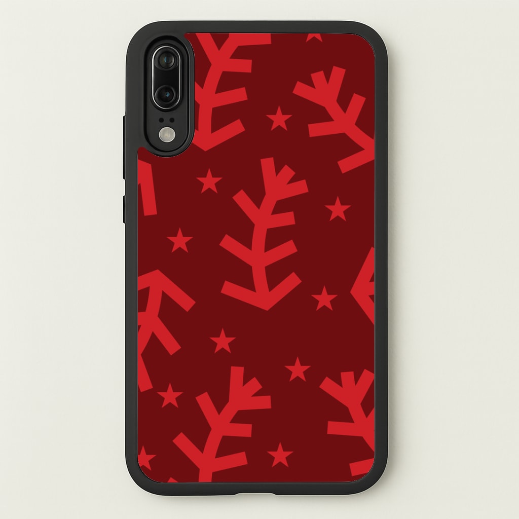 Abstract Ferns And Snowflakes Pattern Huawei P20 Case