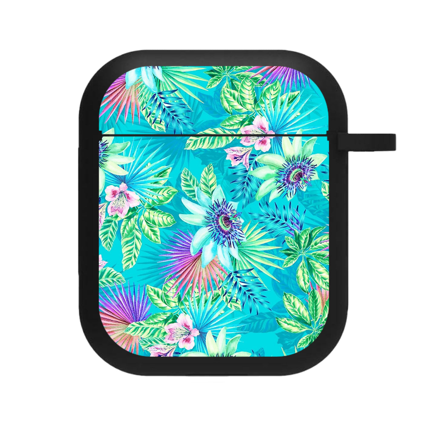 Blue Floral Pattern AirPods Case