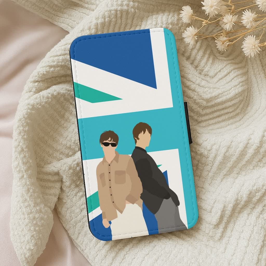 British Flag Band Members Leather Phone Case