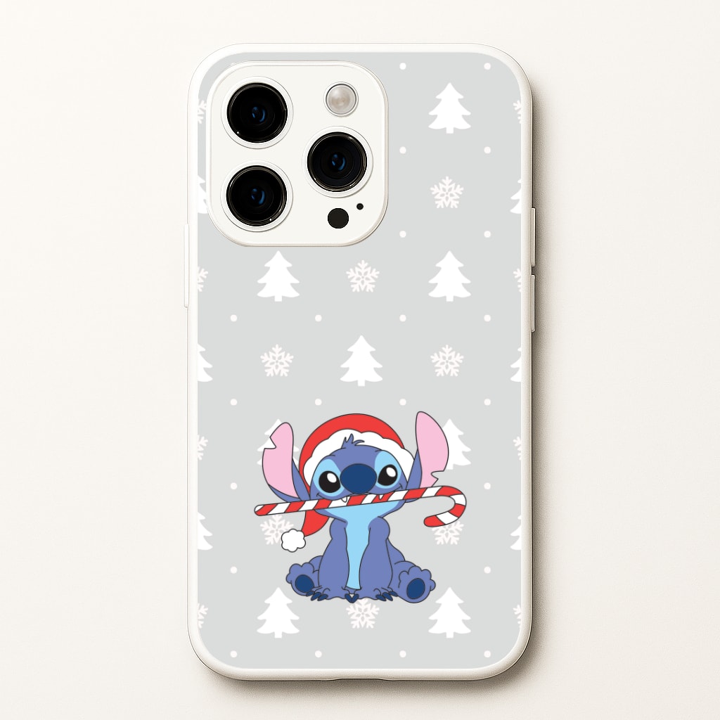 Cute Blue Alien Candycane iPhone 14 Pro Max Case