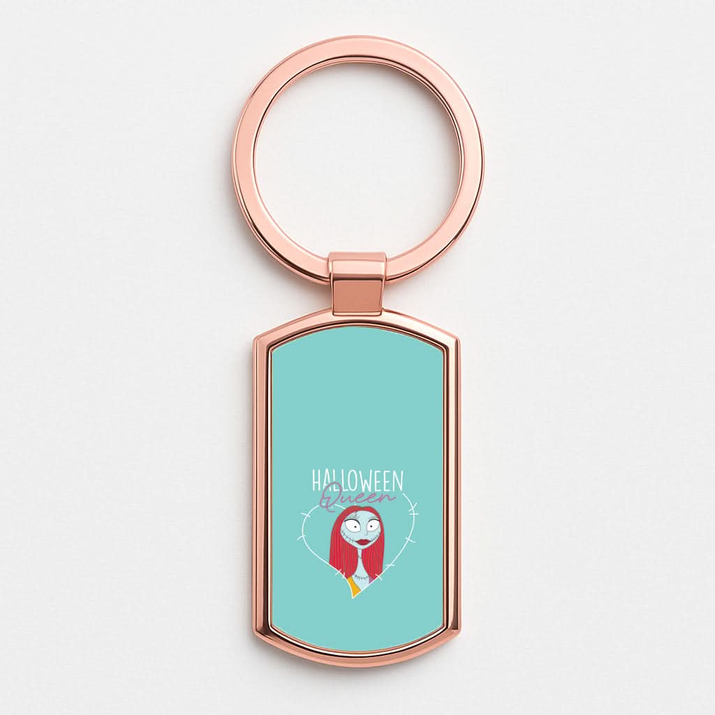Halloween Queen Heart Rose Gold Keyring