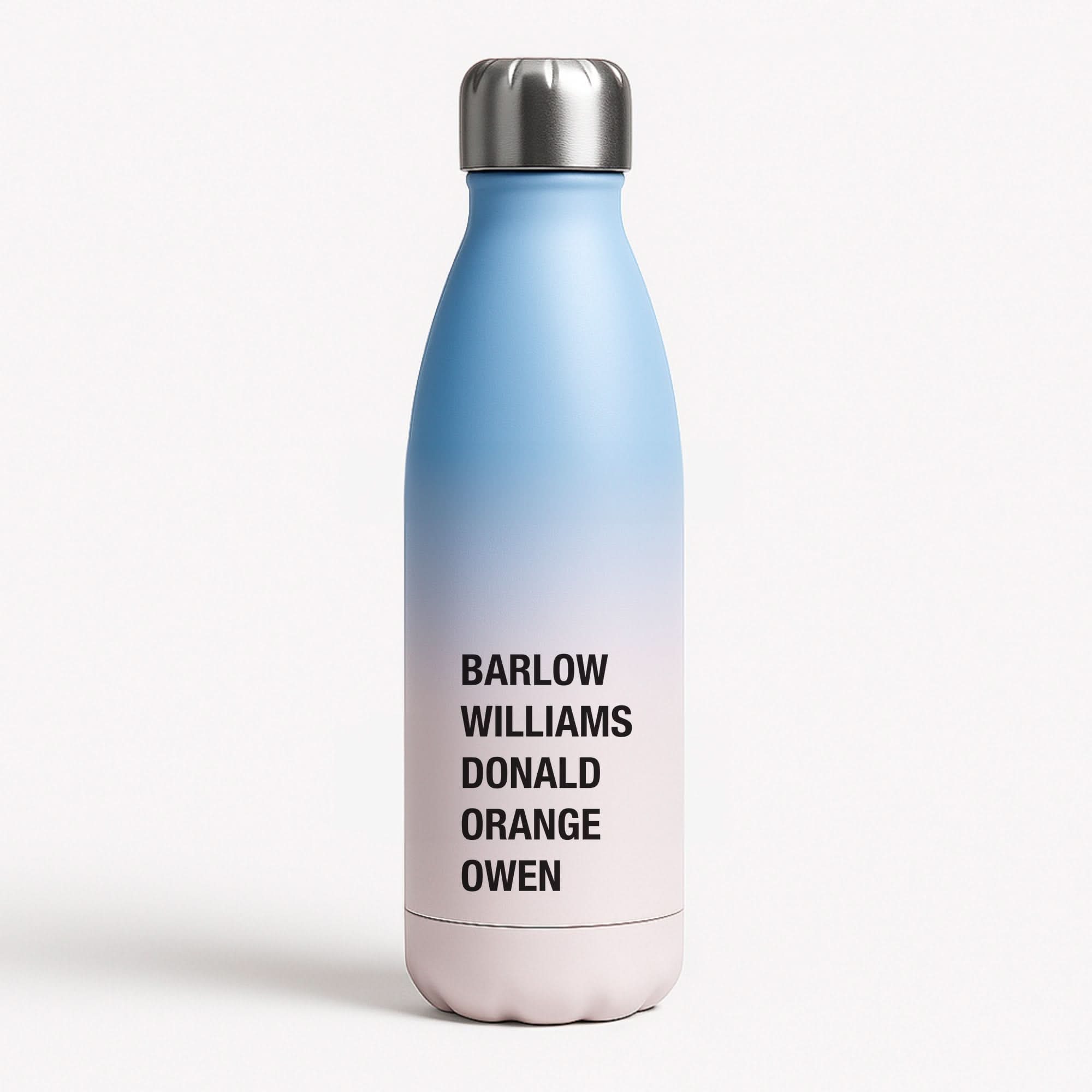 Take Band Members Names Blue Water Bottle