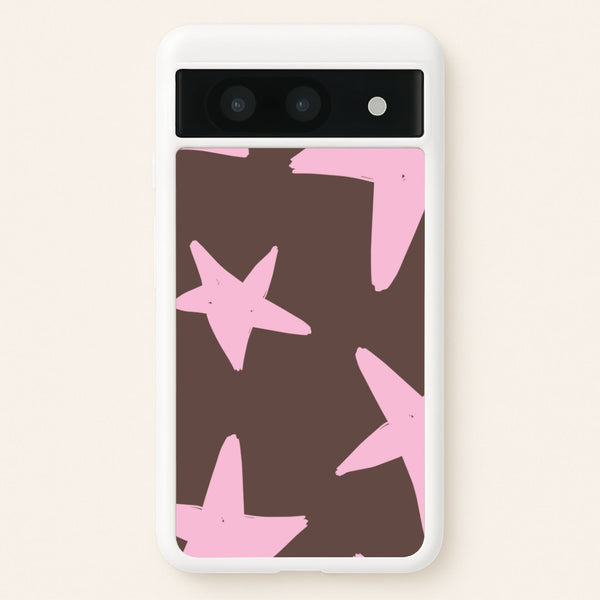 Chocolate & Strawberry Stars Google Pixel 8a Case