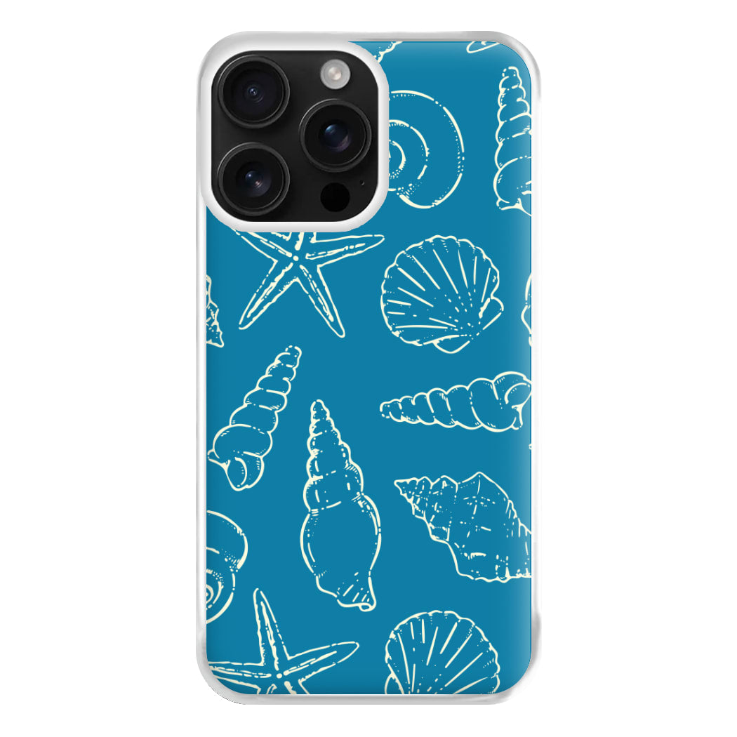 Sketched Shells Pattern iPhone 16 Pro Case