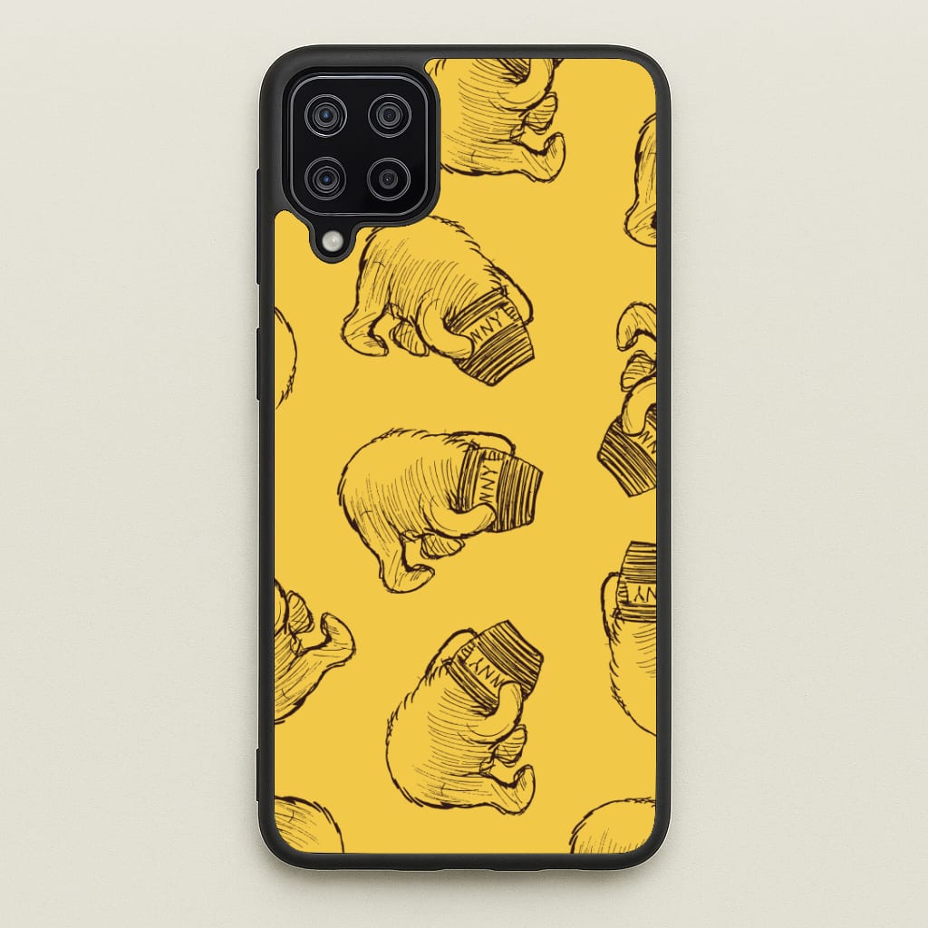 Winnie Honey Pot Pattern Galaxy A12 Case