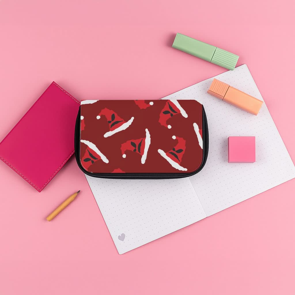 Sorting Christmas Hat Pattern Pencil Case