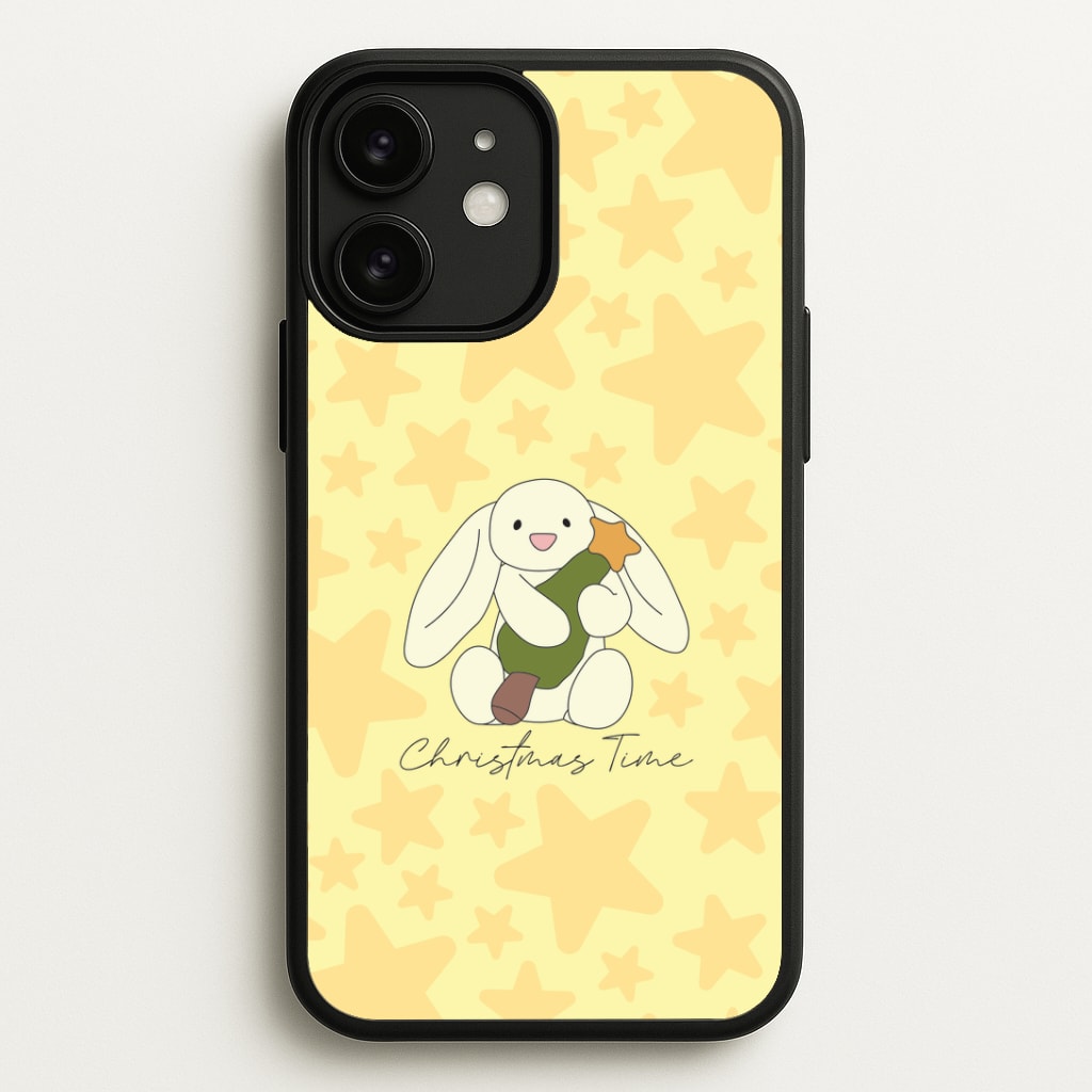 Christmas Bunny Stars Plush iPhone 11 Case
