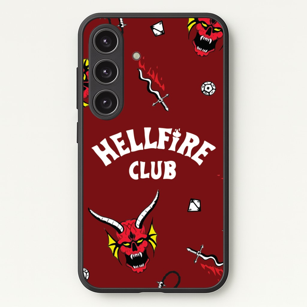 Hellfire Club Icons Collage Red Galaxy S24FE Case