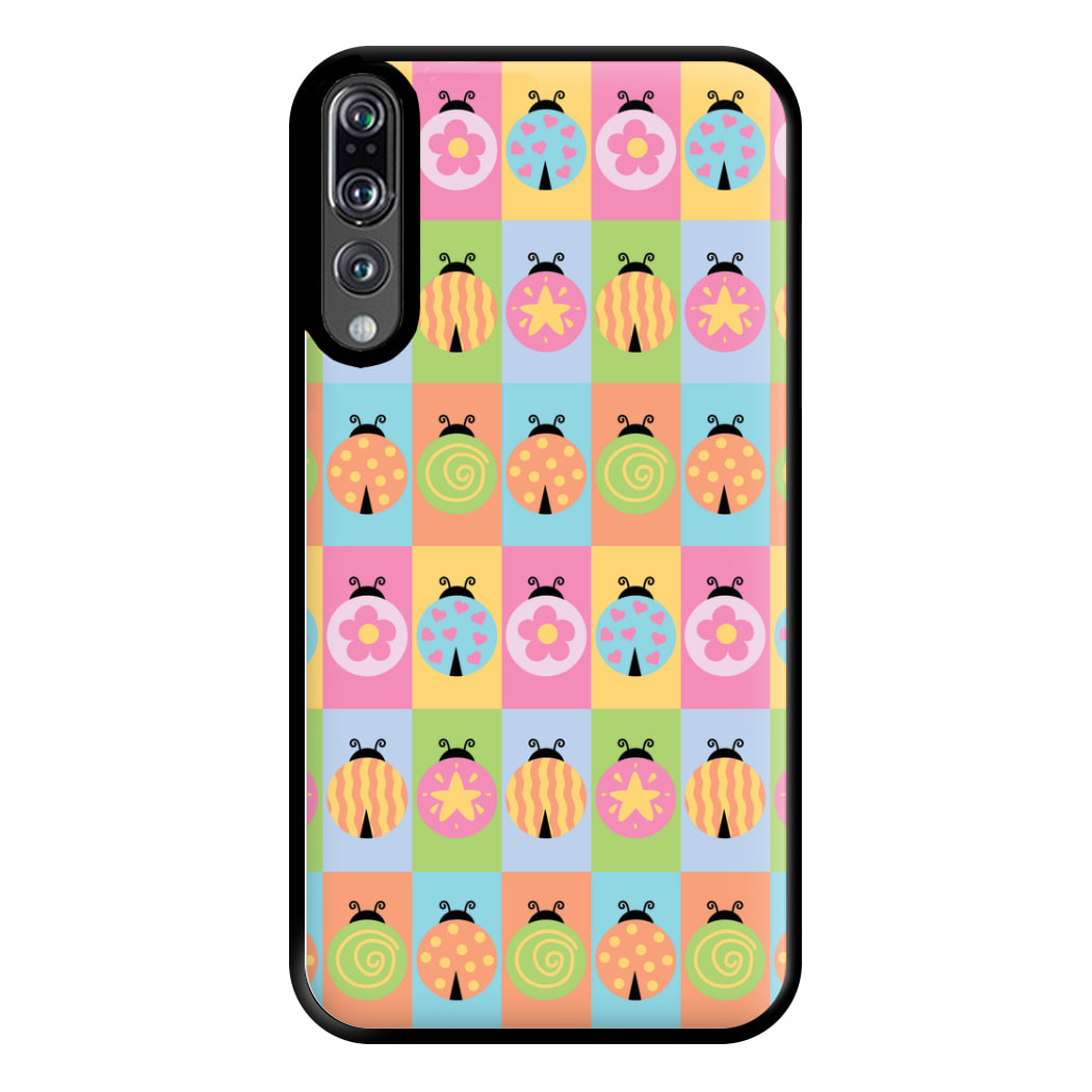 Cartoon Ladybugs Colourful Pattern Huawei P20 Pro Case