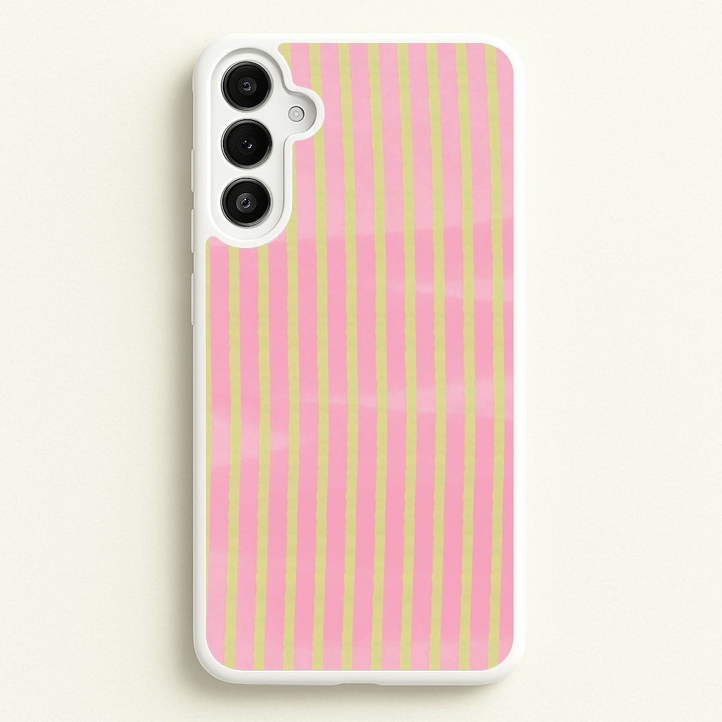 Pink Meadow Stripes Galaxy A36 Case