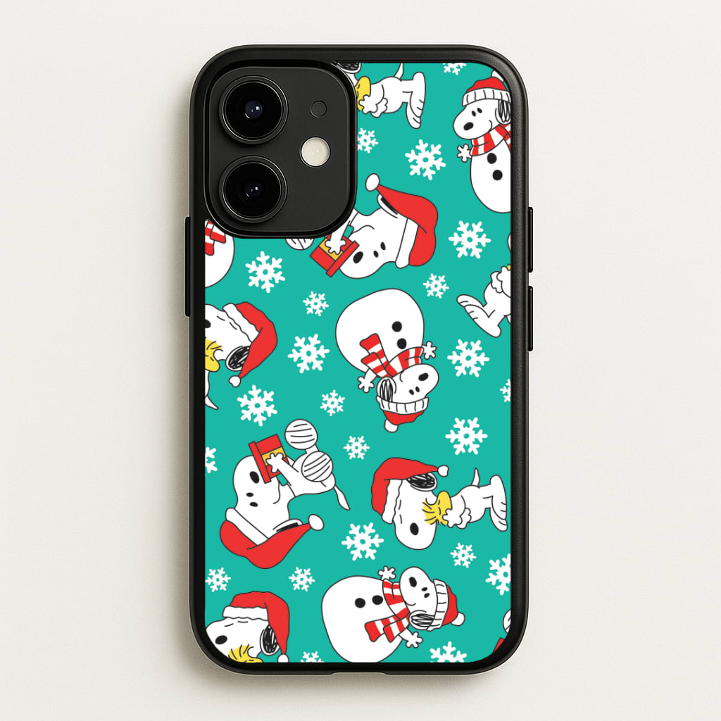 Christmas Cartoon Beagle Pattern iPhone 12 Mini Case