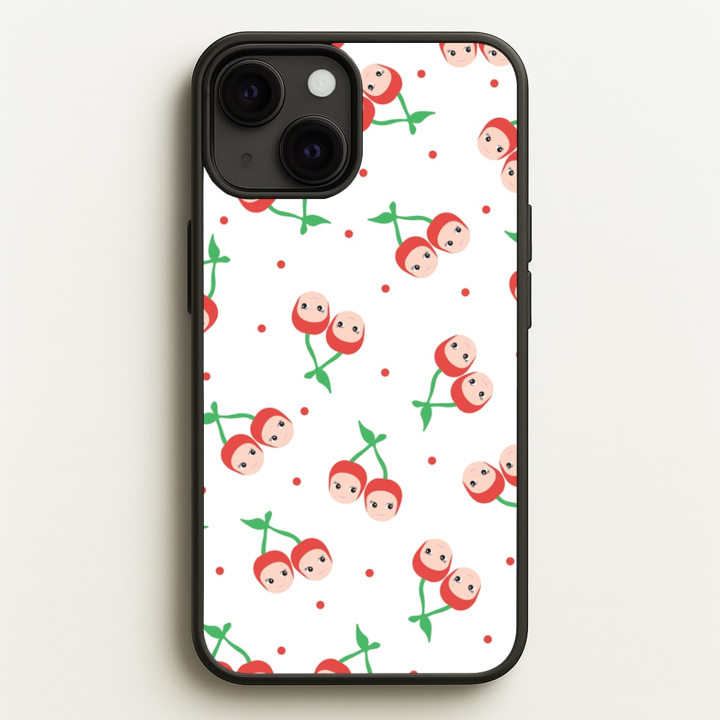 Cherry Angels Pattern iPhone 13 Mini Case