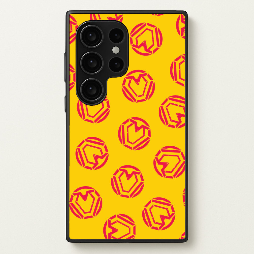 Metal Heart Pattern Galaxy S24 Ultra Case