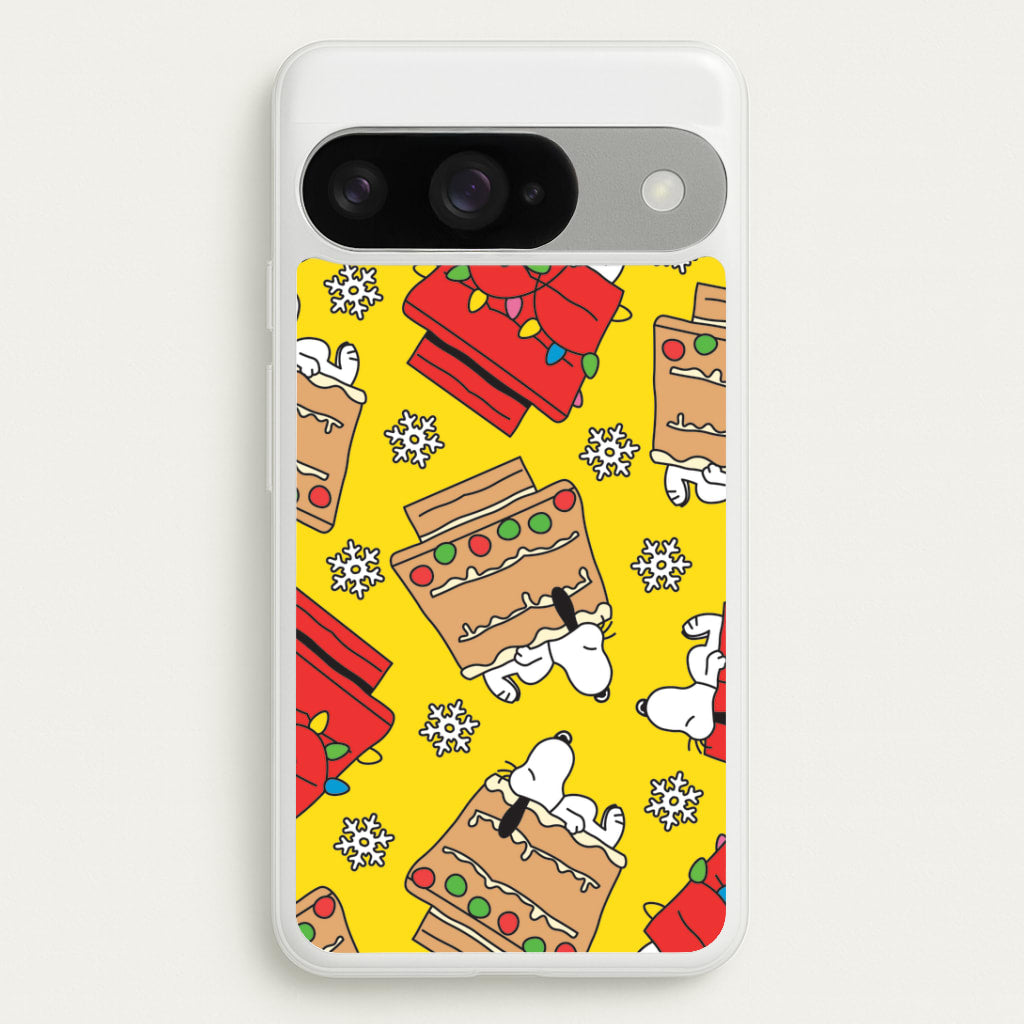 Cartoon Beagle Fairylights And Gingerbead Pattern Google Pixel 10 / 10 Pro Case
