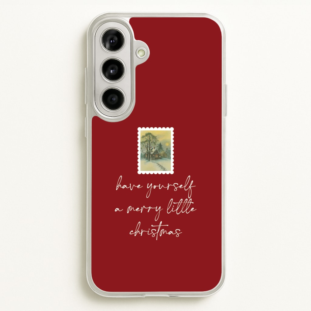 A Merry Little Christmas Stamp Galaxy A56 Case