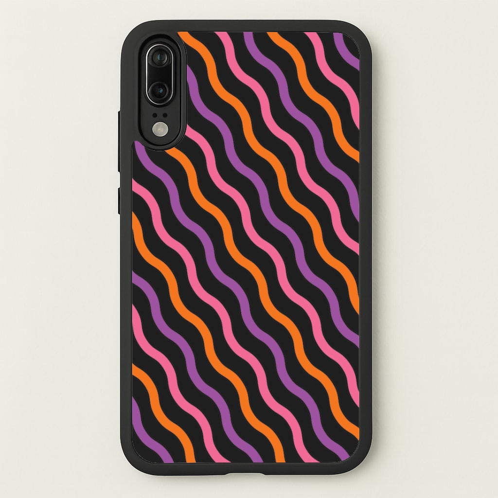Wavy Abstract Halloween Pattern Huawei P20 Case
