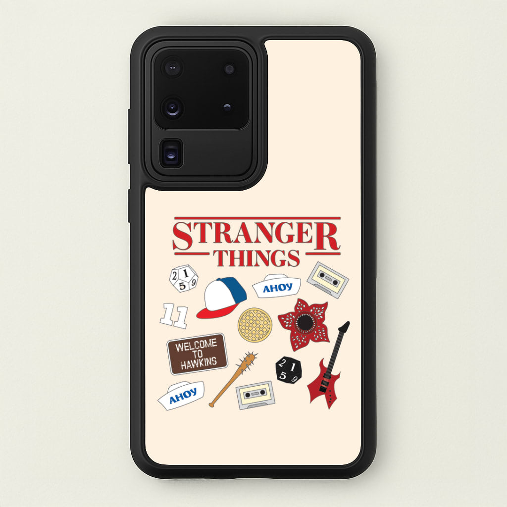 Stranger Things Cartoon Icons Galaxy S20 Ultra Case