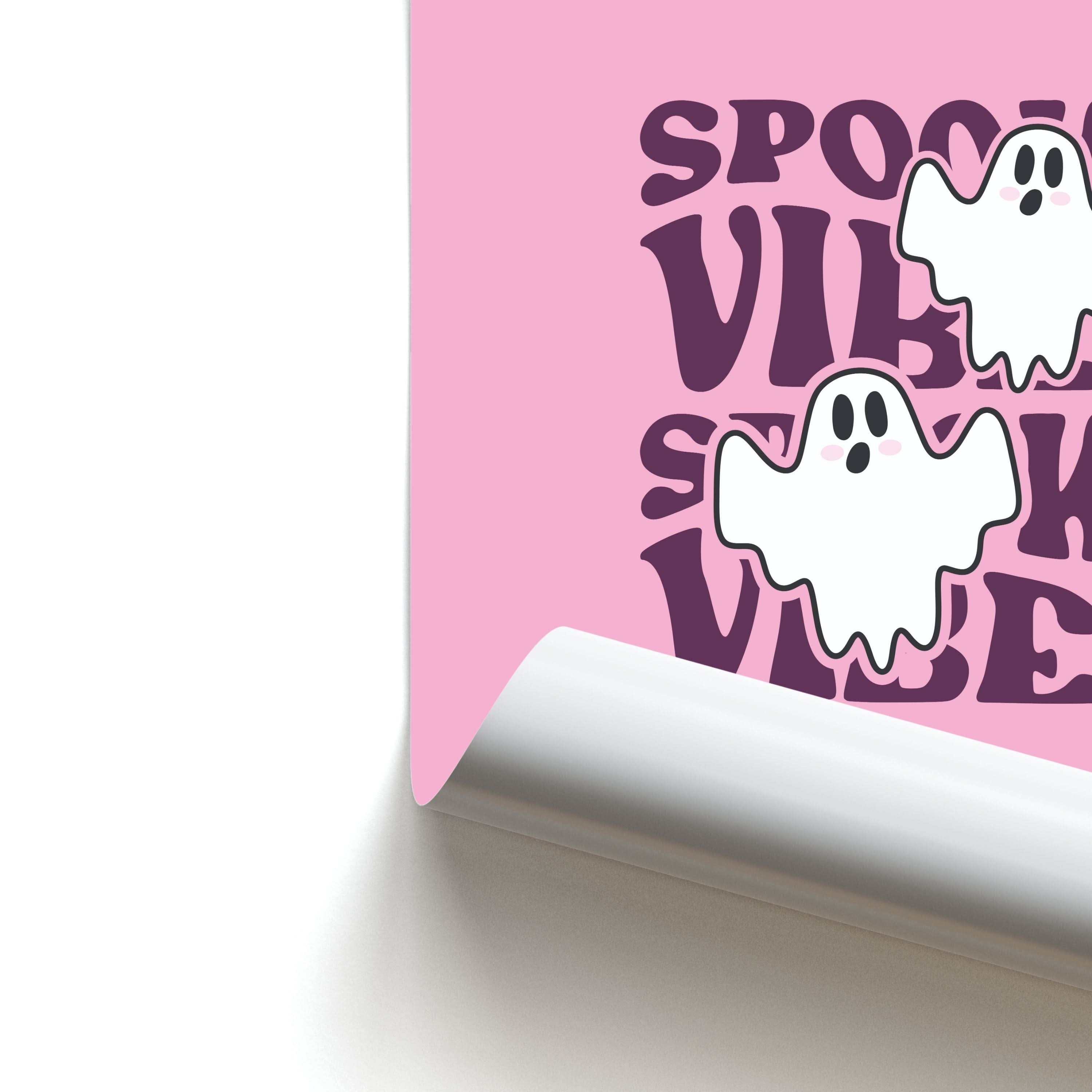 Spooky Vibes Pink Poster