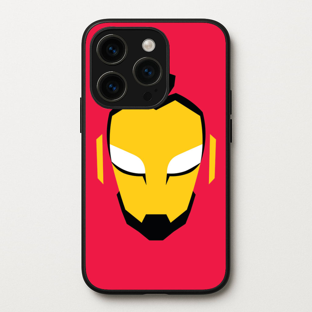 Metal Heart Hero Face iPhone 15 Pro Max Case