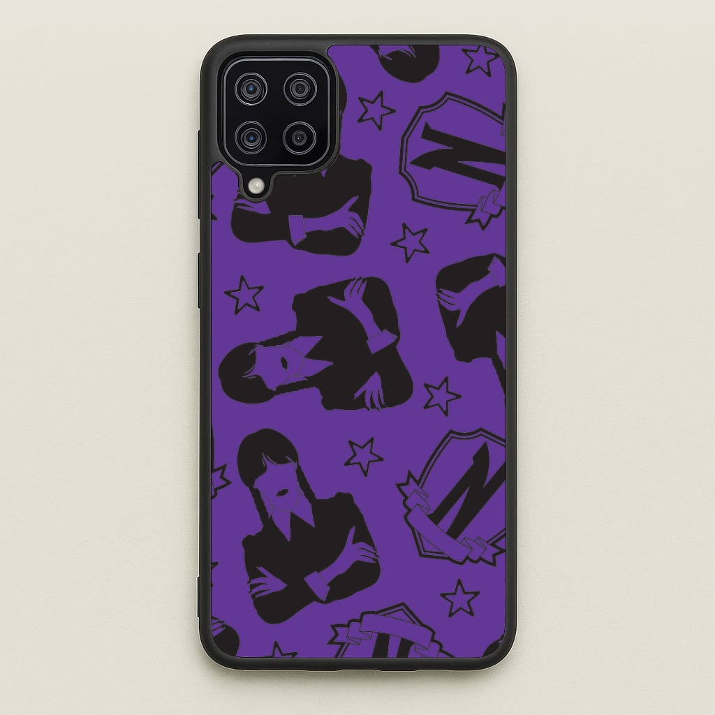 Wednesday Pattern Galaxy A12 Case