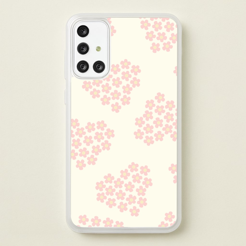 Flower Hearts Pattern Galaxy A71 Case
