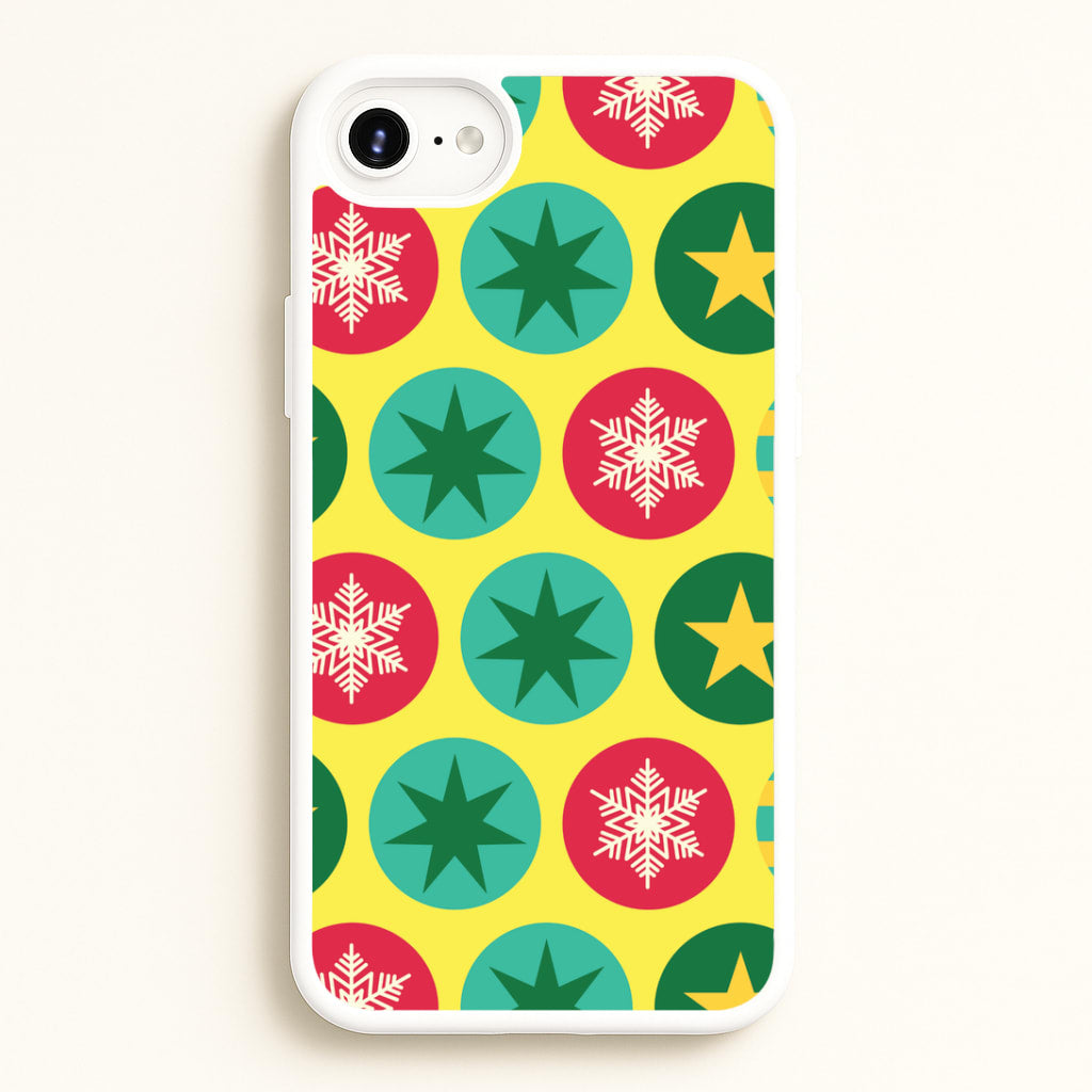 Colourful Abstract Baubles Christmas Pattern iPhone 6 / 7 / 8 / SE Case