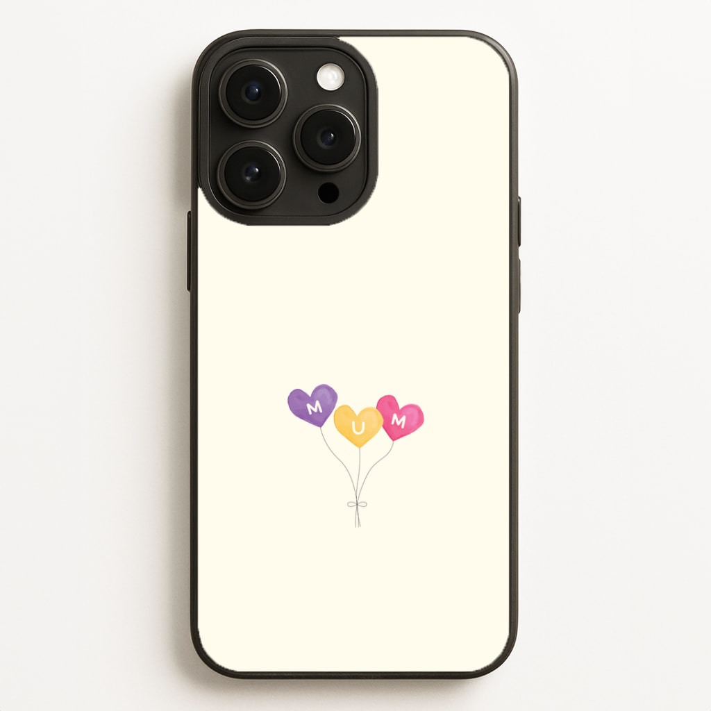 Mum Watercolour Balloons iPhone 16 Pro Case