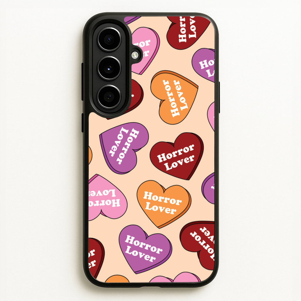 Horror Lover Hearts Pattern Galaxy A56 Case