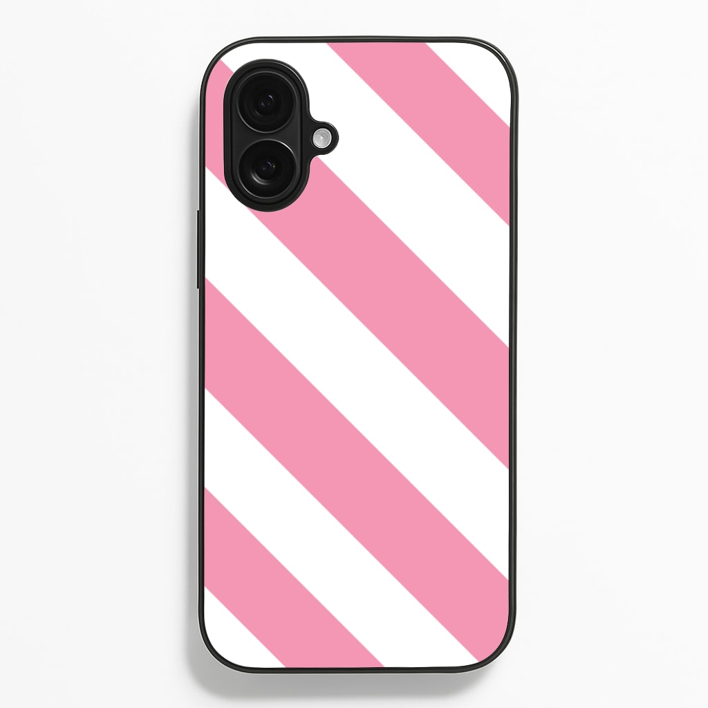 Candy Cane Stripes iPhone 16 Plus Case